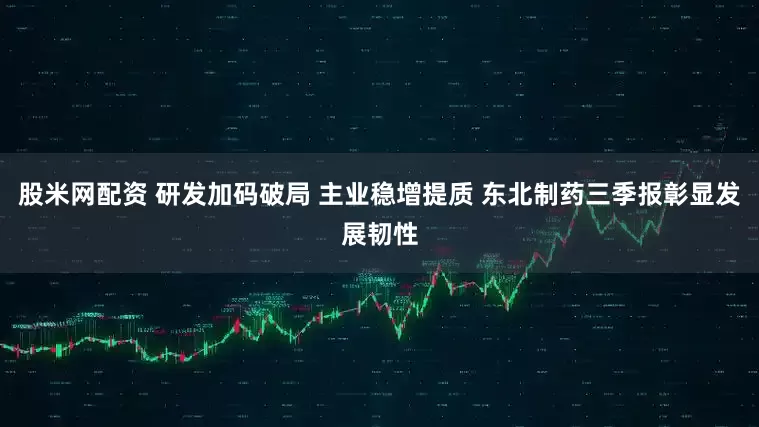 股米网配资 研发加码破局 主业稳增提质 东北制药三季报彰显发展韧性